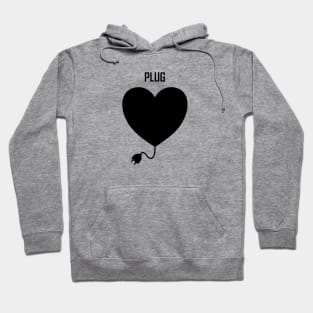 Partnerlook Heart Electrician Joke Cute Plug Partner Love Valentine Gift Hoodie